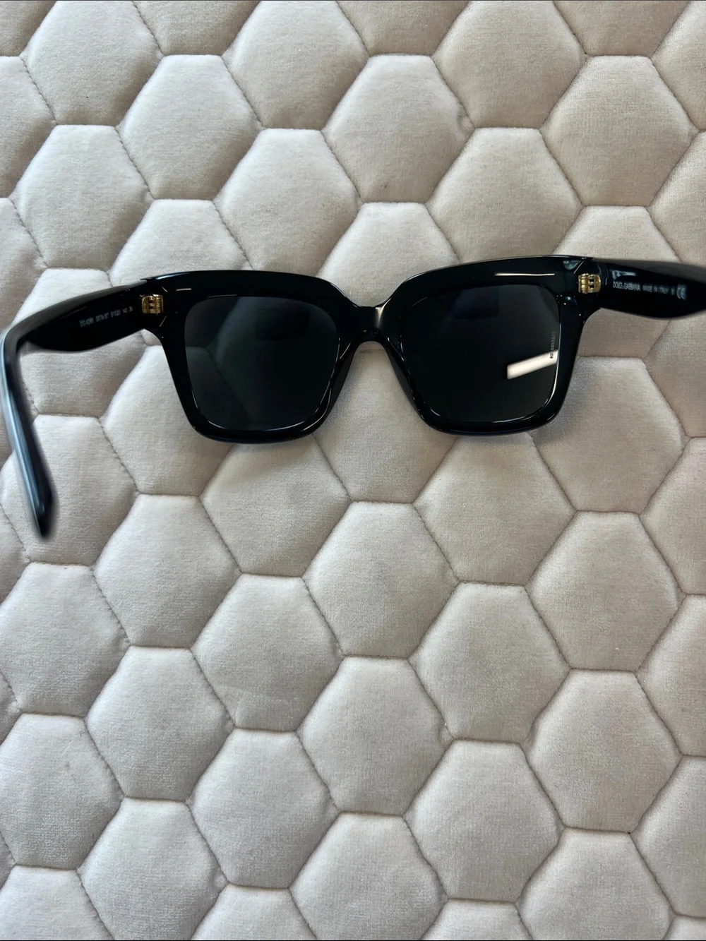 Authentic Dolce & Gabbana Black and White Houndstooth Sunglasses